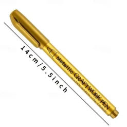 2pcs Art DIY Metal Waterproof Permanent Paint Marker Pens1.5mm Craftwork Resin Mold Pen Art Painting Student Supplies