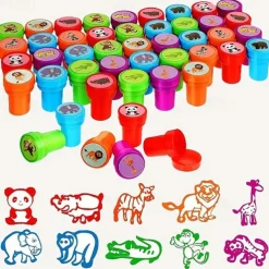 10Pcs Assorted Stamps For Kids Self-ink Stamps Children Toy Stamps Smiley Face Seal For Scrapbooking DIY Painting Photo Album Decor
