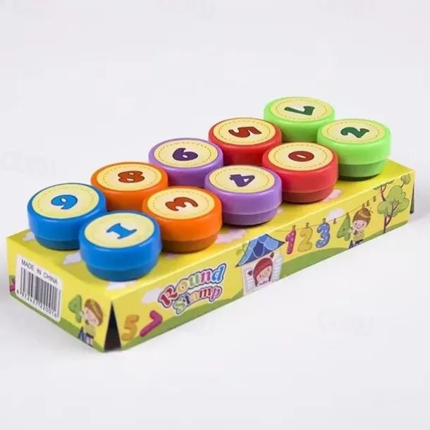 10Pcs Assorted Stamps For Kids Self-ink Stamps Children Toy Stamps Smiley Face Seal For Scrapbooking DIY Painting Photo Album Decor