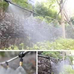 5pcs Automatic Watering System, Household Atomizing Nozzle, Plant Spraying Spray Dust Reduction Gardening Watering Timer Nozzle, Garden Supplies