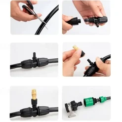 5pcs Automatic Watering System, Household Atomizing Nozzle, Plant Spraying Spray Dust Reduction Gardening Watering Timer Nozzle, Garden Supplies