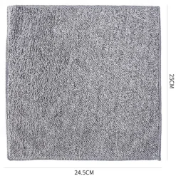 9Pcs Bamboo Charcoal Dishcloth Microfiber Kitchen Towel Thickened Absorbent Non-stick Oil Wiping Rag Home Cleaning Dishcloth
