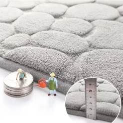 3pcs Bath Mat Non-slip Bathroom Rugs Set, Ultra Soft Non-Slip Bath Rug And Absorbent Bath Mat Carpets, Includes U-Shaped Contour Rug,Toilet Lid Cover