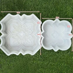 2pcs Beautiful Plastic Molding Large Paver Concrete Mold Concrete Mold Cement Mold, Plastic Brick Mold Concrete Mold Stone Paver Mold, Making Large and Small 