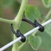 50pcs Black Plastic Clips Are Designed to Support Plants Like Tomatoes And Grapevines, Serving As Fasteners for Gardening Mesh Used in Agricultural Cages And Trellises