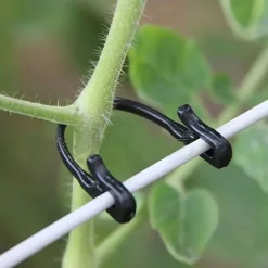 50pcs Black Plastic Clips Are Designed to Support Plants Like Tomatoes And Grapevines, Serving As Fasteners for Gardening Mesh Used in Agricultural Cages And Trellises