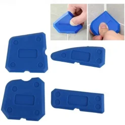 4pcs Caulking Tool Kit, Silicone Joint Sealant Spreader Spatula Scraper, Edge Repair Tools, Floor Tile Edges Cleaner