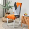 2PCS Chair Cover Super Fit Stretch Removable Washable High Back Dining Chair Cover Seat Slipcover for Hotel Dining Room Ceremony Banquet Wedding Party