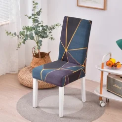 2PCS Chair Cover Super Fit Stretch Removable Washable High Back Dining Chair Cover Seat Slipcover for Hotel Dining Room Ceremony Banquet Wedding Party