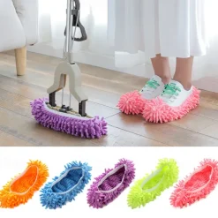 2pcs Chenille Mop Shoe Cover Lazy Man Shoe Cover Floor Mop Shoe Cover Mop Head Cover 2PC