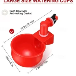 10pcs Chicken Drinking Cup Automatic Drinker Chicken Feeder Plastic Poultry Waterer Drinking Water Feeder for Chicks Duck Goose Quail