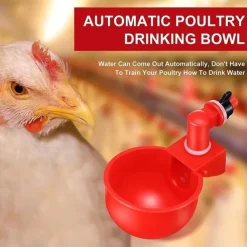10pcs Chicken Drinking Cup Automatic Drinker Chicken Feeder Plastic Poultry Waterer Drinking Water Feeder for Chicks Duck Goose Quail