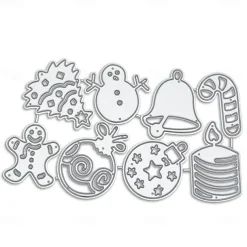 8pcs Christmas Frame Card Cutting Dies Stencils For DIY Scrapbooking Decorative Embossing Handcraft Die Cutting Template