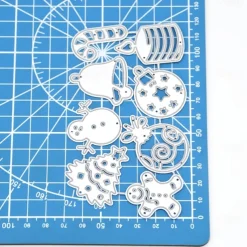 8pcs Christmas Frame Card Cutting Dies Stencils For DIY Scrapbooking Decorative Embossing Handcraft Die Cutting Template