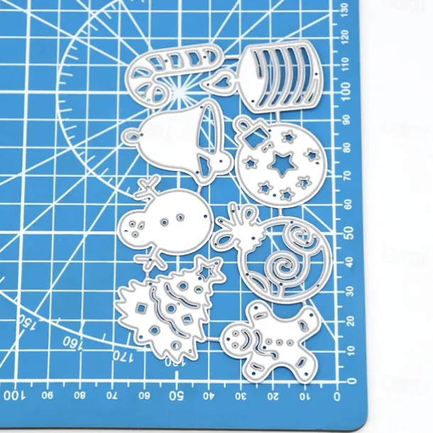 8pcs Christmas Frame Card Cutting Dies Stencils For DIY Scrapbooking Decorative Embossing Handcraft Die Cutting Template