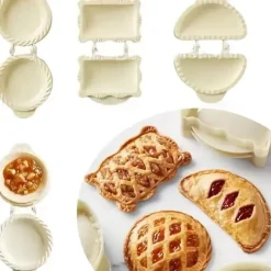 3pcs Classic Mini Hand Pie Molds One Press Autumn Cottage Pie Set Dough Presser Pocket Pie Molds For Halloween Christmas Various Themed Party Fall Hand Pie Molds