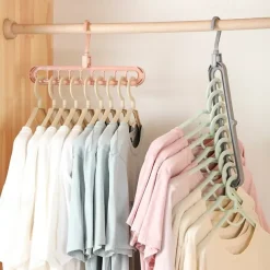 2pcs Clothes Coat Hanger Organizer Multi-port Support Drying Racks Plastic Scarf Cabide Storage Rack Hangers