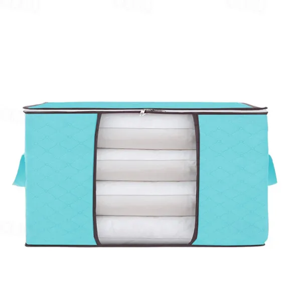 6pcs Clothes Comforter Storage Bags 90L Large Capacity Clothing Organizers with Reinforced Handles Thick Breathable Fabric Foldable Underbed Containers for Bedding Comforter Blank