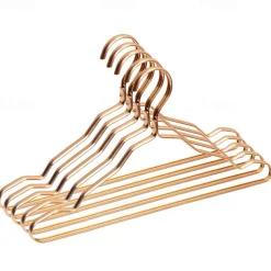 5pcs Clothes Hanger Aluminium Coat Hanger Anti-slip Drying Rack Wardrobe Space Saver Clothing Storage Rack Clothes Horse