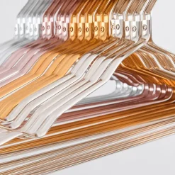 5pcs Clothes Hanger Aluminium Coat Hanger Anti-slip Drying Rack Wardrobe Space Saver Clothing Storage Rack Clothes Horse