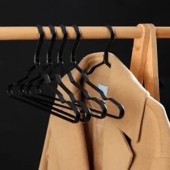 5pcs Clothes Hanger Aluminium Coat Hanger Anti-slip Drying Rack Wardrobe Space Saver Clothing Storage Rack Clothes Horse