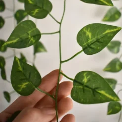 12Pcs 220Cm/87“ Artificial Plants Vine Wall Decor Wedding Party Decorative Artificial Leaves Greenery Artificial Hanging Plants For Wedding Wall Decor, Party Room Decor