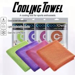 4pcs Cooling Towels (35.4 * 11.8 Inches), Soft Breathable Sports Towel For Outdoor, Gym, Yoga, Exercise, Camping, Fitness, Running