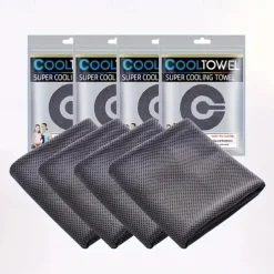 4pcs Cooling Towels (35.4 * 11.8 Inches), Soft Breathable Sports Towel For Outdoor, Gym, Yoga, Exercise, Camping, Fitness, Running
