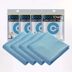 4pcs Cooling Towels (35.4 * 11.8 Inches), Soft Breathable Sports Towel For Outdoor, Gym, Yoga, Exercise, Camping, Fitness, Running