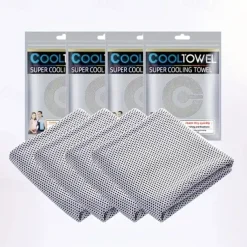 4pcs Cooling Towels (35.4 * 11.8 Inches), Soft Breathable Sports Towel For Outdoor, Gym, Yoga, Exercise, Camping, Fitness, Running