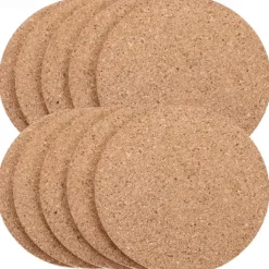 10/20pcs Cork Coaster for Drink Absorbent Tea or Coffee Coaster Set Round Heat Resistant Bar Coasters Reusable Table Blank Coasters Gifts for Wine Glass Cup Mug Plant Office