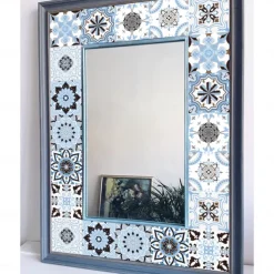 24pcs Creative Kitchen Bathroom Living Room Self-adhesive Wall Stickers Waterproof Fashion Blue Tile Stickers