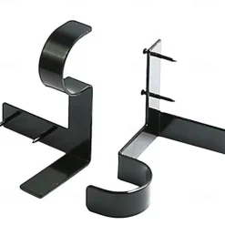 2/4PcS Curtain Pole Bracket No Drill Curtain Rod Holder Wooden Window Frame