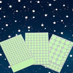 452Pcs 3D Glowing Stars Wall Stickers for Ceiling and Wall Decals Perfect for Kids Bedding Room or Party Birthday Gift