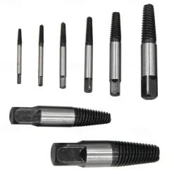 5/6/8Pcs Damaged and Stripped Screw Extractor Set, Broken Bolt Extractor and Broken Water Pipe Remover Set, Left Hand Spiral Removal Tool Kit with Storage Case