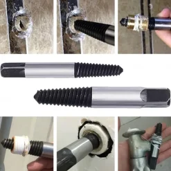 5/6/8Pcs Damaged and Stripped Screw Extractor Set, Broken Bolt Extractor and Broken Water Pipe Remover Set, Left Hand Spiral Removal Tool Kit with Storage Case