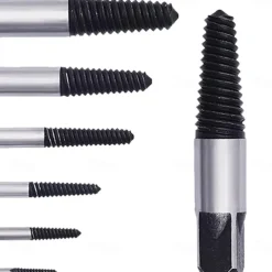 5/6/8Pcs Damaged and Stripped Screw Extractor Set, Broken Bolt Extractor and Broken Water Pipe Remover Set, Left Hand Spiral Removal Tool Kit with Storage Case