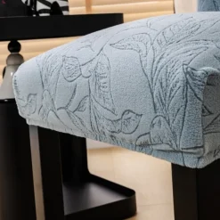 4/6Pcs Dining Chair Cover Slipcovers Plants Jacquard Slipcovers