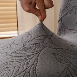 4/6Pcs Dining Chair Cover Slipcovers Plants Jacquard Slipcovers