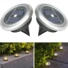 4/8pcs Disk Light Outdoor LED Garden Solar Underground Light Deck Light Spotlight Buried Solar Led Lamp Garden Decoration