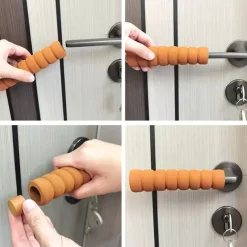 2PCS Door Handle Protection Covers, Unit Door Handle Anti-Collision, Bedroom Door Lock Pads, Anti-Static Door Handle Gloves, Universal