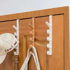 1/3pcs Door Hanger Clothes Rack - Hanging Door Organizer with Hooks for Caps, Purses, Bags, Hats - Home Storage for Bedroom, Cabinets