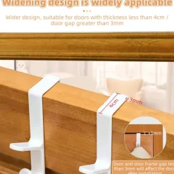 1/3pcs Door Hanger Clothes Rack - Hanging Door Organizer with Hooks for Caps, Purses, Bags, Hats - Home Storage for Bedroom, Cabinets