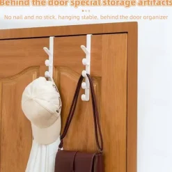 1/3pcs Door Hanger Clothes Rack - Hanging Door Organizer with Hooks for Caps, Purses, Bags, Hats - Home Storage for Bedroom, Cabinets