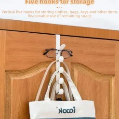 1/3pcs Door Hanger Clothes Rack - Hanging Door Organizer with Hooks for Caps, Purses, Bags, Hats - Home Storage for Bedroom, Cabinets
