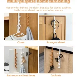 1/3pcs Door Hanger Clothes Rack - Hanging Door Organizer with Hooks for Caps, Purses, Bags, Hats - Home Storage for Bedroom, Cabinets