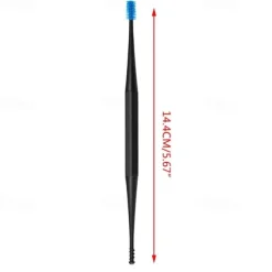 2pcs Double-Sided Earpick Soft Silicone Spiral Rotating Ear Wax Cleaner Ears Remover Clean Tool Spiral Design