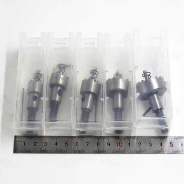 5Pcs Drill Bit Carbide Tip HSS Hole Saw Set Stainless Steel Metal Alloy 16/18.5/20/25/30mm Woodworking Tools