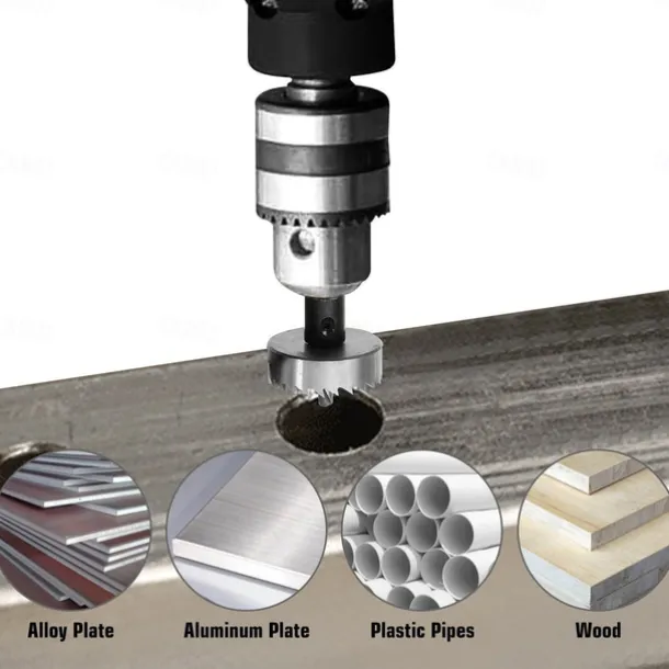 5Pcs Drill Bit Carbide Tip HSS Hole Saw Set Stainless Steel Metal Alloy 16/18.5/20/25/30mm Woodworking Tools