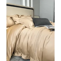 4PCS Duvet Cover Bedding Set 100% Organic Cotton Soft and Breathable Fabric Includes Duvet Cover and Pillowcases for a Comfortable Sleep